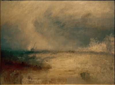 Wellen brechen sich an einer Küste von Joseph Mallord William Turner