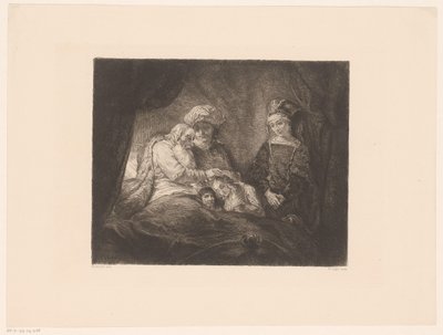Jakob segnet Ephraim und Manasse von William Unger