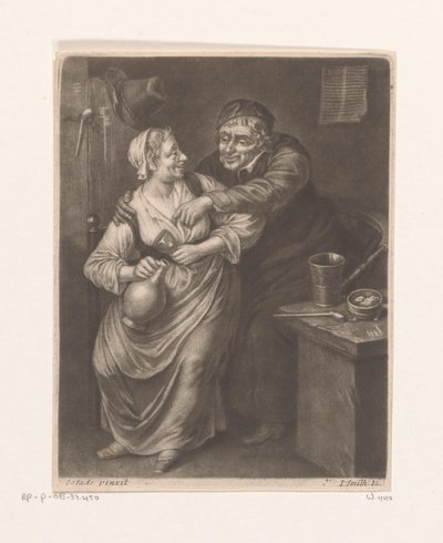 Wirtshausinterieur mit trinkendem Mann und Frau von William Vincent