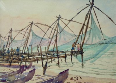 608 Fischernetze, Fort Cochin von Wilson Clive
