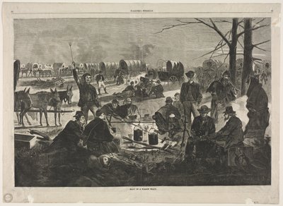 Halt des Wagenzugs, 1864 von Winslow Homer
