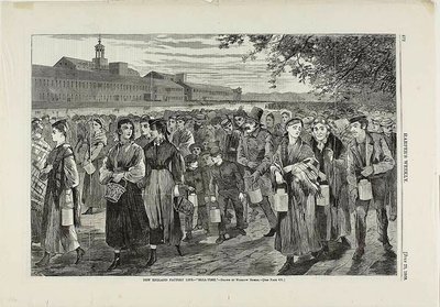 Leben in einer Fabrik in Neuengland—"Glockenzeit" von Winslow Homer