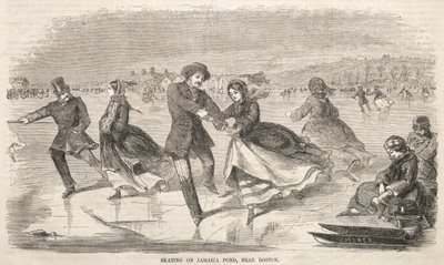 Schlittschuhlaufen auf dem Jamaica Pond, bei Boston, 1859 von Winslow Homer