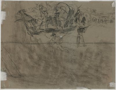 Scharmützel mit einem Wagenzug von Winslow Homer