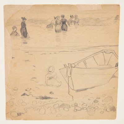 Frauen beim Brandungsbaden von Winslow Homer