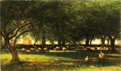 Mittag im Obstgarten, 1900 von Worthington Whittredge