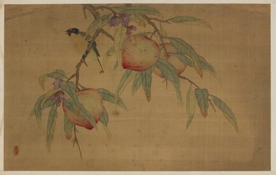 Vogel, Frucht und Blumen, Qing-Dynastie, 1741 von Wu Zhang