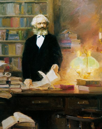 Karl Marx in seinem Studio von Wun Zhang