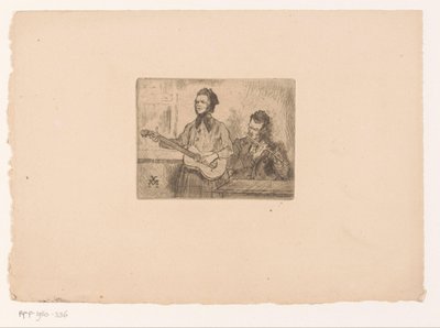 Zwei Musiker von Xavier Mellery