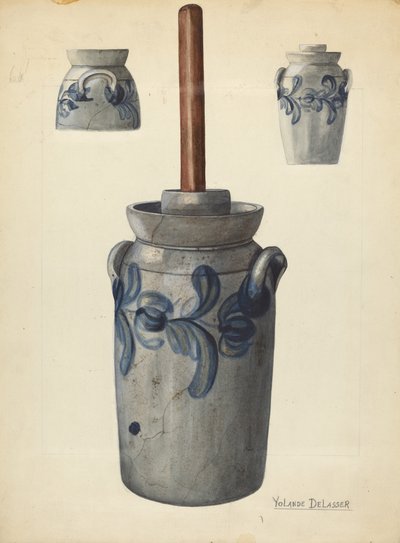 Butterfass, um 1936 von Yolande Delasser