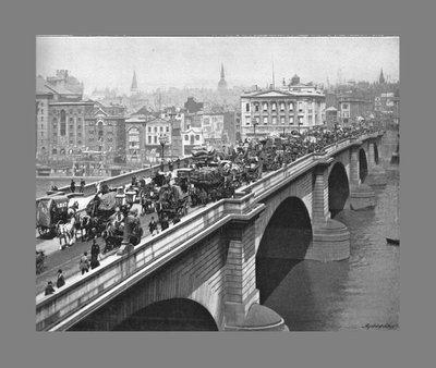 London Bridge, London, um 1900 von York and Son