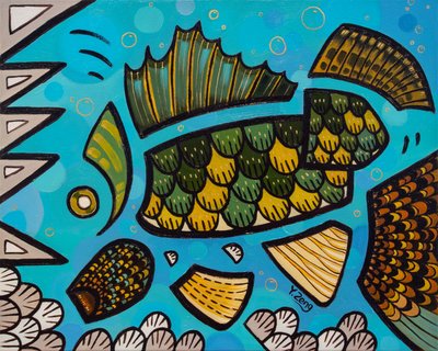 Süßwasserfische Walleye, 2023 von Yue Zeng