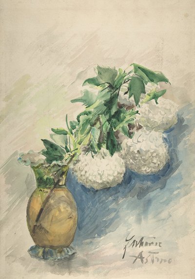 Weiße Blumen in einer Vase, ca. 1884-1904 von Zacharie Astruc