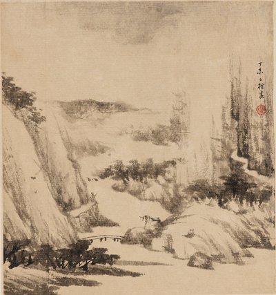 Flusslandschaft, 1667 von Zha Shibiao