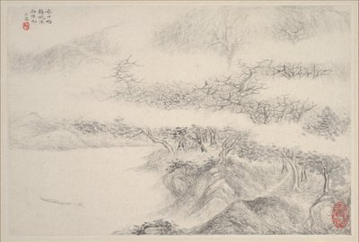 Landschaften, datiert 1644 von Zhang Feng