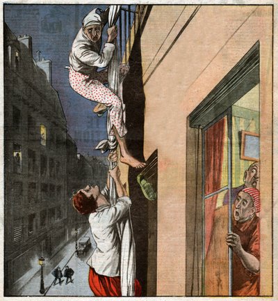 Einbruch in Paris von Ferdinand Georg Waldmuller