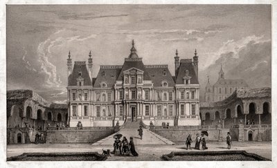 Schloss von Maison Lafitte, um 1850 (Gravur) von . .