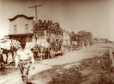 Der Zirkus kommt in die Stadt, ca. 1905 von . .