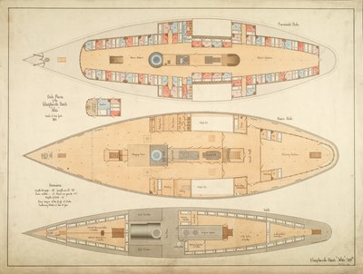Deckpläne des Choptank-Bootes "Ida" von . .
