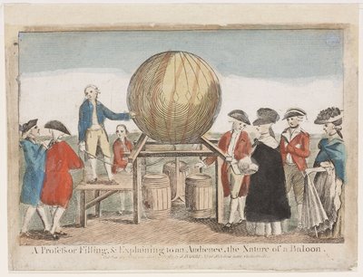 Vorführung der Ballonfahrt, ca. 1784 von Frederick (attr. to) Barnard