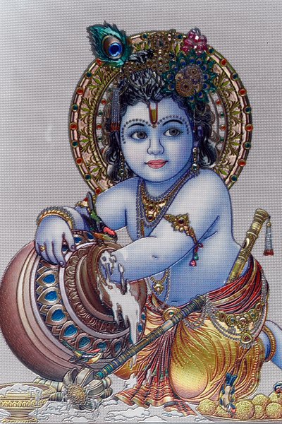 Kleinkind Lord Krishna. Hinduistischer Gott von . .