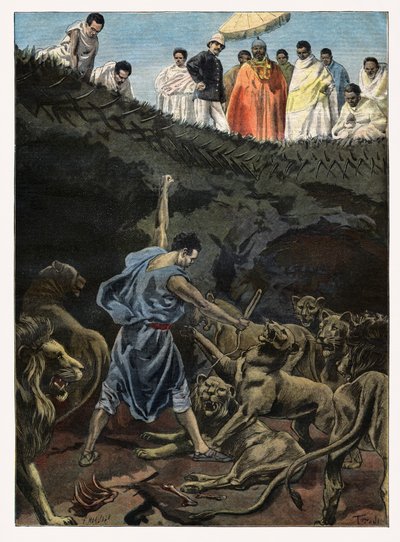 Löwen von Menelik II. von . .
