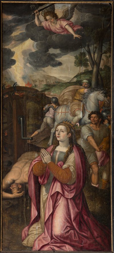 Pfarrkirche (Parochiekerk Sint-Walburga). Triptychon. von . .