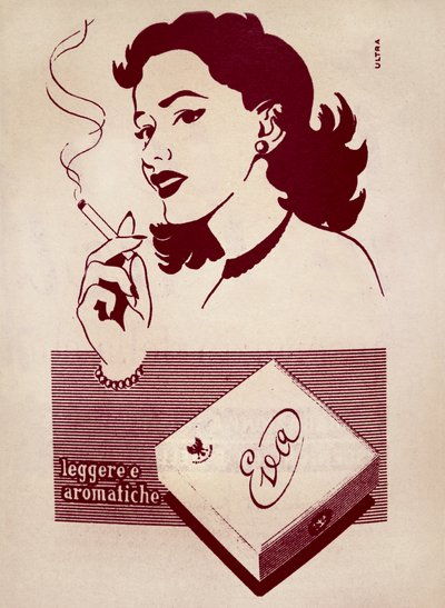 Rauchen: Werbung für Monopole des italienischen Staates 1951 von . .