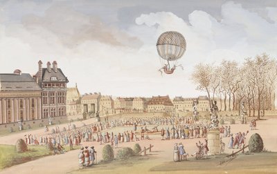 Der erste Aufstieg in einem Wasserstoffballon von Frederick (attr. to) Barnard