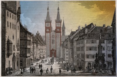 Würzburg, um 1830 (Gravur) von . .
