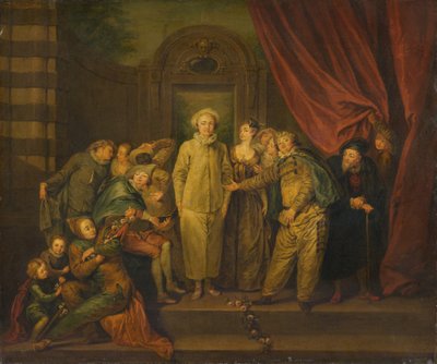 Die italienischen Komödianten (Kopie) von after Antoine Watteau