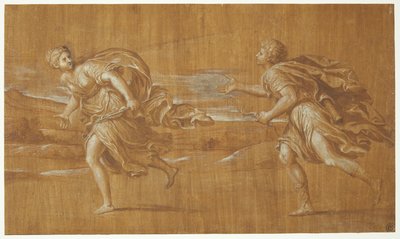 Apollo verfolgt Daphne von after Francesco Albani
