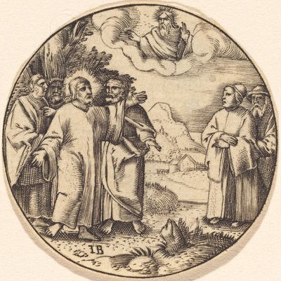 Christus mit drei seiner Apostel von after Master IB