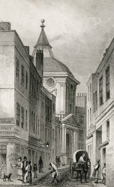 Ärztekollegium, Warwick Lane, 1830 von Thomas Hosmer after Shepherd