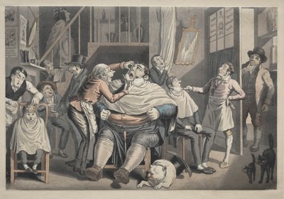 Ein Friseursalon von after Thomas Rowlandson