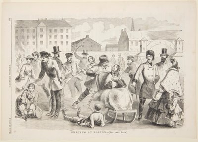 Schlittschuhlaufen in Boston von after Winslow Homer