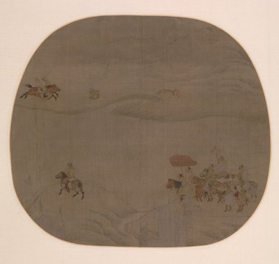 Die Herbstjagd von attributed to Chen Juzhong