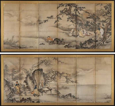 Die vier Errungenschaften von attributed to Kano Shōei