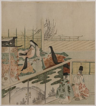 Hofdamen machen Puppen von attributed to Kubo Shunman