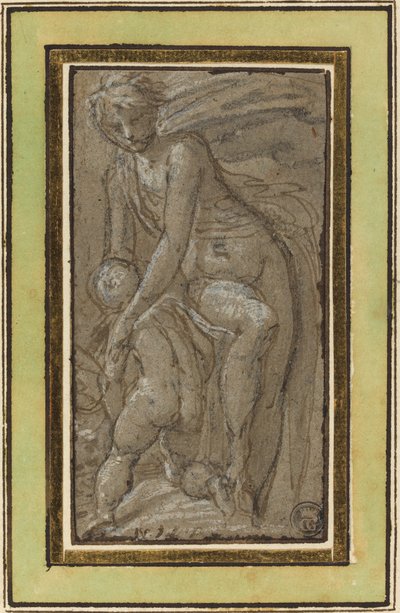 Akt mit Putto von called Bertoia Jacopo Zanguidi