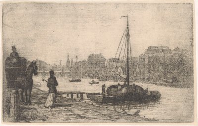 Fluss in einer Stadt von de Groot (prentmaker)
