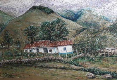 Andenlandschaft - Llano Largo, Venezuela von miguelmendez_art.ve