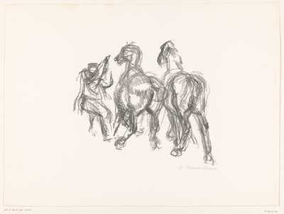Mann und Pferde von unknown (signed by artist)