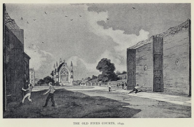 Die alten Fives Courts von (after) English School