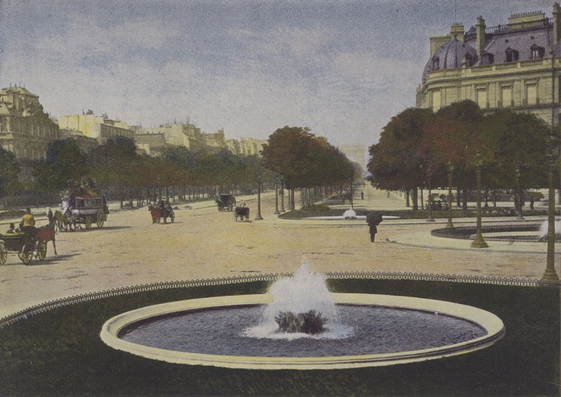Paris, Rond-Point des Champs-Elysees (Farbfoto) von (after) French Photographer