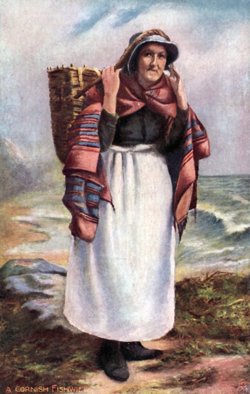 Eine kornische Fischverkäuferin von English School