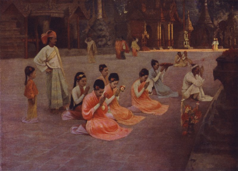 Anbetung an der Pagode von English School