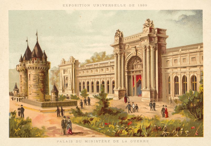 Palast des Kriegsministeriums, Weltausstellung 1889, Paris von French School