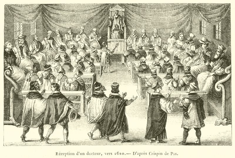Empfang eines Doktors, um 1620 von French School
