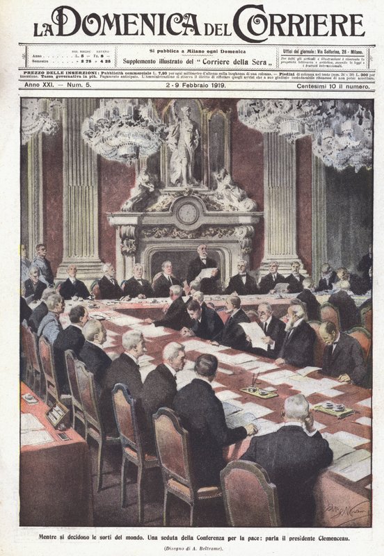 Während die Schicksale der Welt entschieden werden von Achille Beltrame